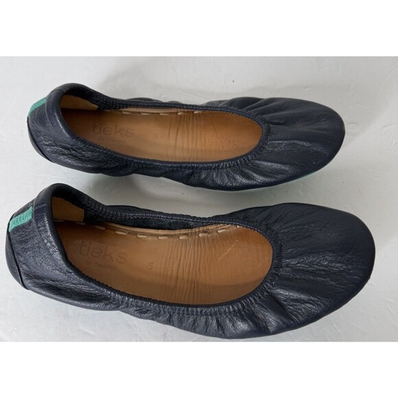 Tieks Women's Ballet Flats 5 California Navy Blue Foldable - Picture 1 of 7